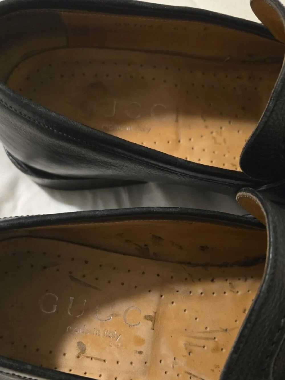 Gucci Black Leather Slip-On Penny Loafers - Picture 2 of 2
